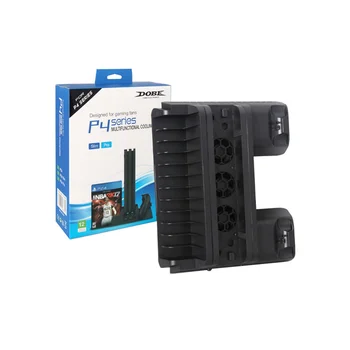 ELEKTRONIKA DOBE FOMIS za PS4 SLIM PRO Bogata prijenosni rashladna baza Ventilator hlađenja baze PS4 + držač diska + Dvostruki punjač