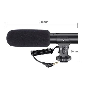 KATTO obnovljeno 3,5 mm, mikrofon za видеоинтервью za mobilni telefon/slr fotoaparata