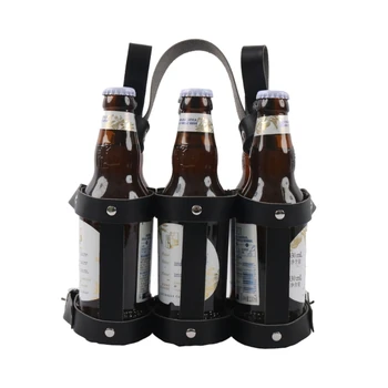 Biciklistička držač za boce, kožni biciklistička držač za pivo, sklopivi torba za nošenje pivskih boca, jednostavan za korištenje