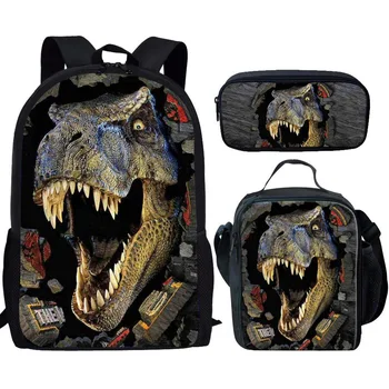 Skup školskih torbi za djevojčice od 6 do 12 godina, Moderan Dječji ruksak s 3D Ispis Dinosaura, Školski ruksak za knjige, Najbolji Poklon za Djevojke