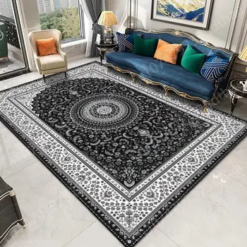 Starinski perzijski tepih za kauč u dnevnoj sobi u etničkom stilu, luksuzni ulazni otirači, Нескользящий Моющийся dekor za spavaću sobu, noćni mat
