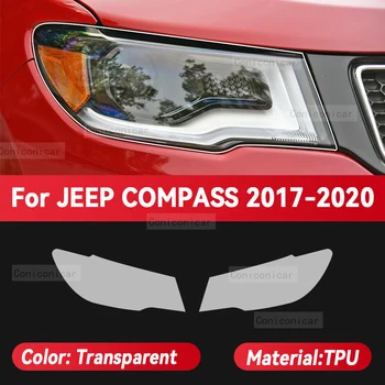 Za JEEP COMPASS 2017-2020, automobilska fara, prozirna zaštitna folija od TPU, naljepnica s promjenom nijanse prednjeg svjetla