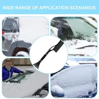 Auto-strugalica za led Multifunkcionalni ledolomac na vjetrobransko staklo, Auto čišćenje snijega, Prijenosni strugalica za zimski vjetrobranskog stakla vozila za vozila