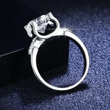PT950 platina prsten 0.5/1/2ct муассанит okrugli rez dijamantni prsten za žene vjenčanje obećanje narukvica nakita