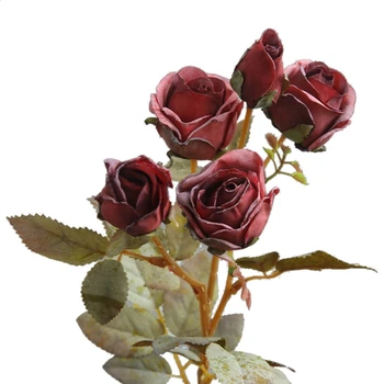 Vintage Mala Ruža, dekoracija od umjetnih boja na jednoj stabljici, Lažni Ruža, dekoracija za zurke, svadbe, Rekvizite za fotografije