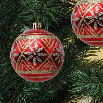 Dekoracije za božićne kuglice Sjajna Božićne kugle Shatterproof Kuglice za božićno drvce 6 kom. Nakita s različitim sjajnim prahom