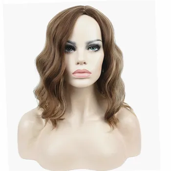 StrongBeauty Perika je srednje duljine s волнистостью, mješavina smeđe i svijetle boje, Bob frizura za žene, sintetičkih perika za pune kose