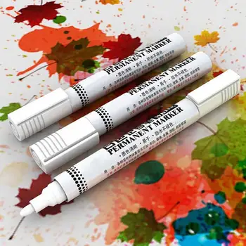 Bijela перманентная ručka akril bijela olovka s vodonepropusnim сверхкомпактными bijele tinte, ručno oslikani na staklu, kamen, papir, metal