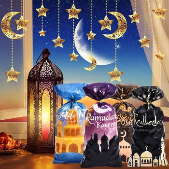 100pc Eid Mubarak Целлофановые Pakete Za Čokolade Ramazan Keks Poslastice Torba sa Twist-Tie Poklon Pakiranje Vreća za Stranke 2024 Godine